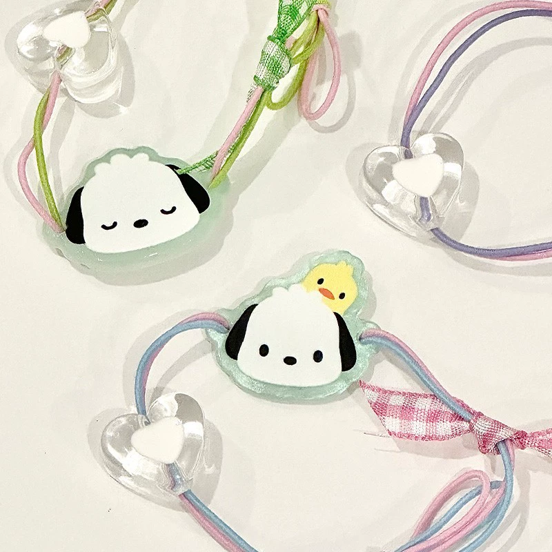 Sanrio любовь волосы кружок три установки Kuro Mi Jade Gou Dog милый резиновый ремень для волос украшение веревка женская шариковая головка