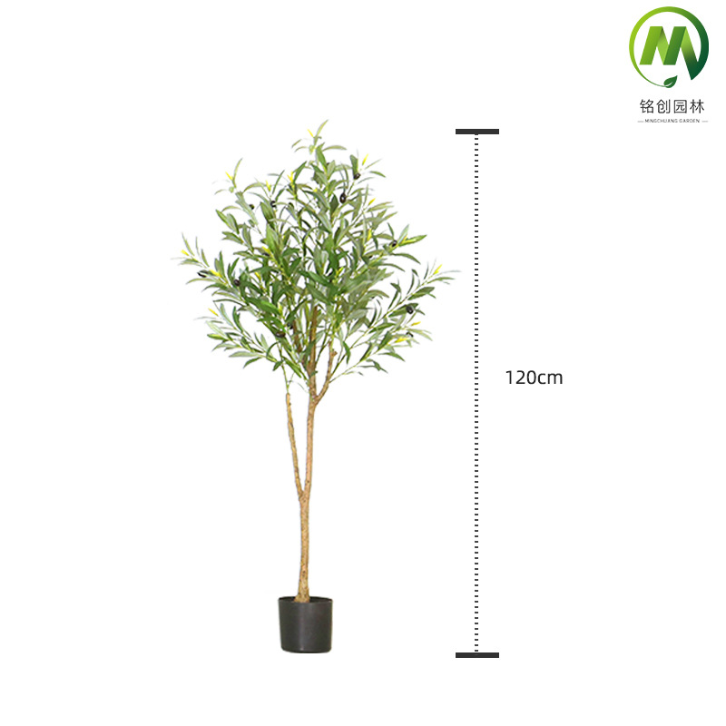 Decoración del hogar artificial olivo bonsai artificial planta verde grande árbol artificial bonsai al por mayor