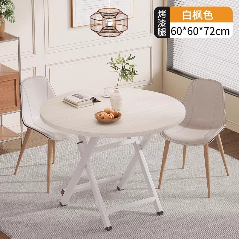 Mesa de comedor plegable, mesa redonda simple, mesa de alquiler, mesa portátil al aire libre, mesa de comedor cuadrada