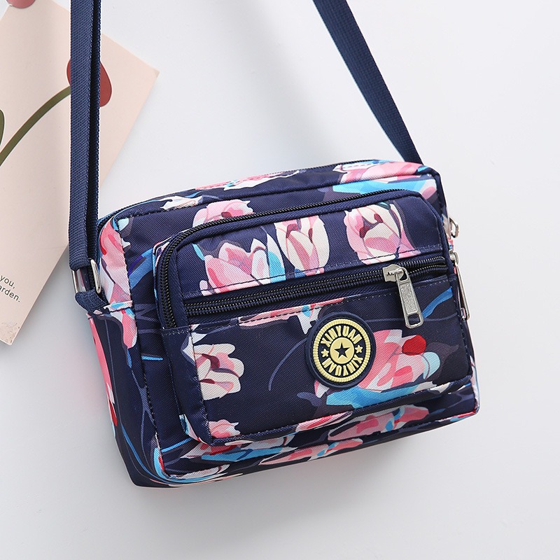Nueva bolsa de tela de flores, bolsa de media edad, bolsa de tela de Oxford, bolsa de hombro, bolsa de mujer, bolsa de lona al por mayor