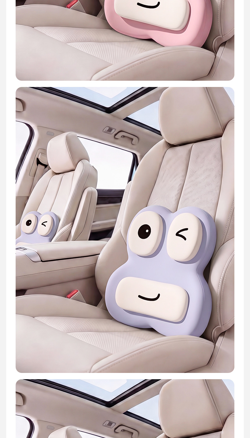 Long-Term Sitting Without Fatigue: Car Driver's Seat Lumbar Support Pillow, Slow Rebound Memory Foam Lumbar Cushion, Tail Vertebrae Pressure Relief Support Backrest Pad
