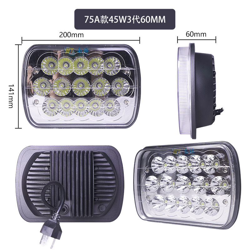 Fucher cuadrado de 6 pulgadas Carcasa de luz de camión Carcasa de luz de motocicleta Carcasa de luz de trabajo de automóvil Accesorios de carcasa de luz de automóvil