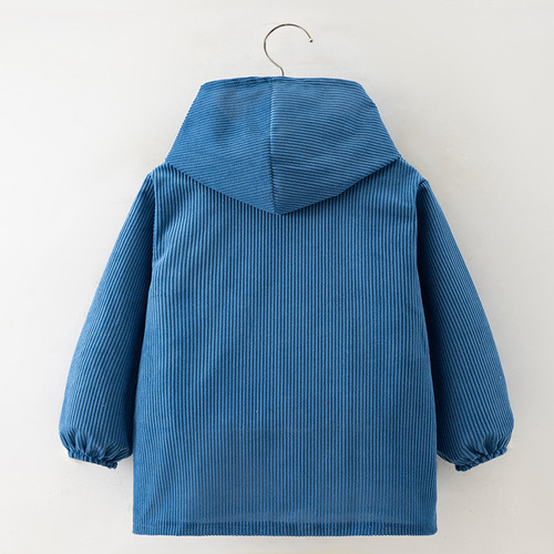 Children's coat for autumn and winter outerwear, suitable for middle and large children, sets of down jackets, cotton coats, protective clothing, waterproof, extended length, easy to wear outer jacket