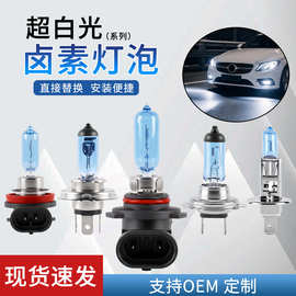 汽车灯泡前大灯卤素灯防雾灯泡汽车灯超白光12V 24V H1H4H79005