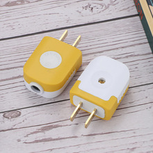厂家批发大功率黄白二脚插头 工地电源插头 工业家用接线两极插只