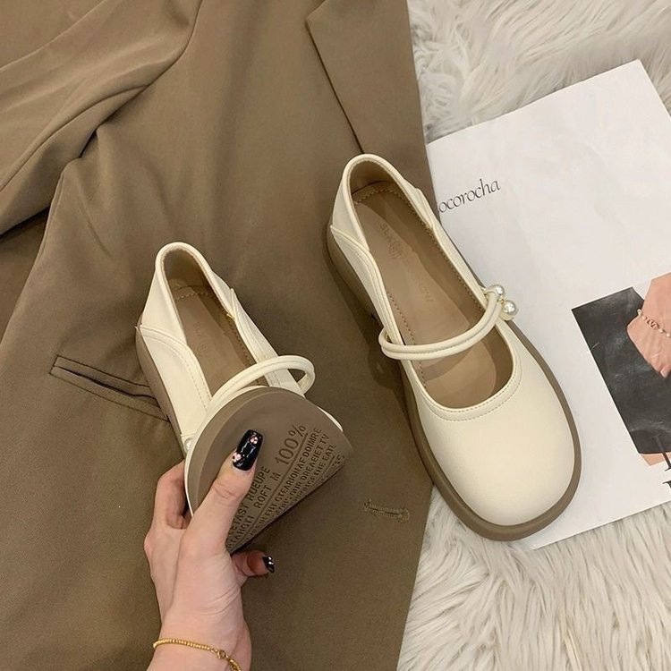 Zapatos de cuero suaves de primavera de estilo francés para mujeres 2026 nuevos zapatos de hadas zapatos suaves