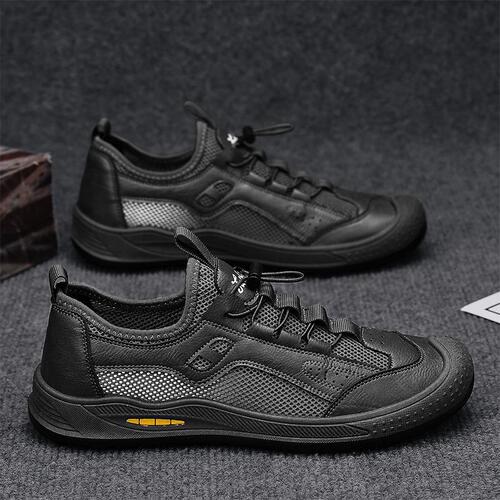 One-Pedal Men's Summer New Breathable Thin Mesh Hole Sports Shoes for Men Casual Versatile Fashion Men's Shoes