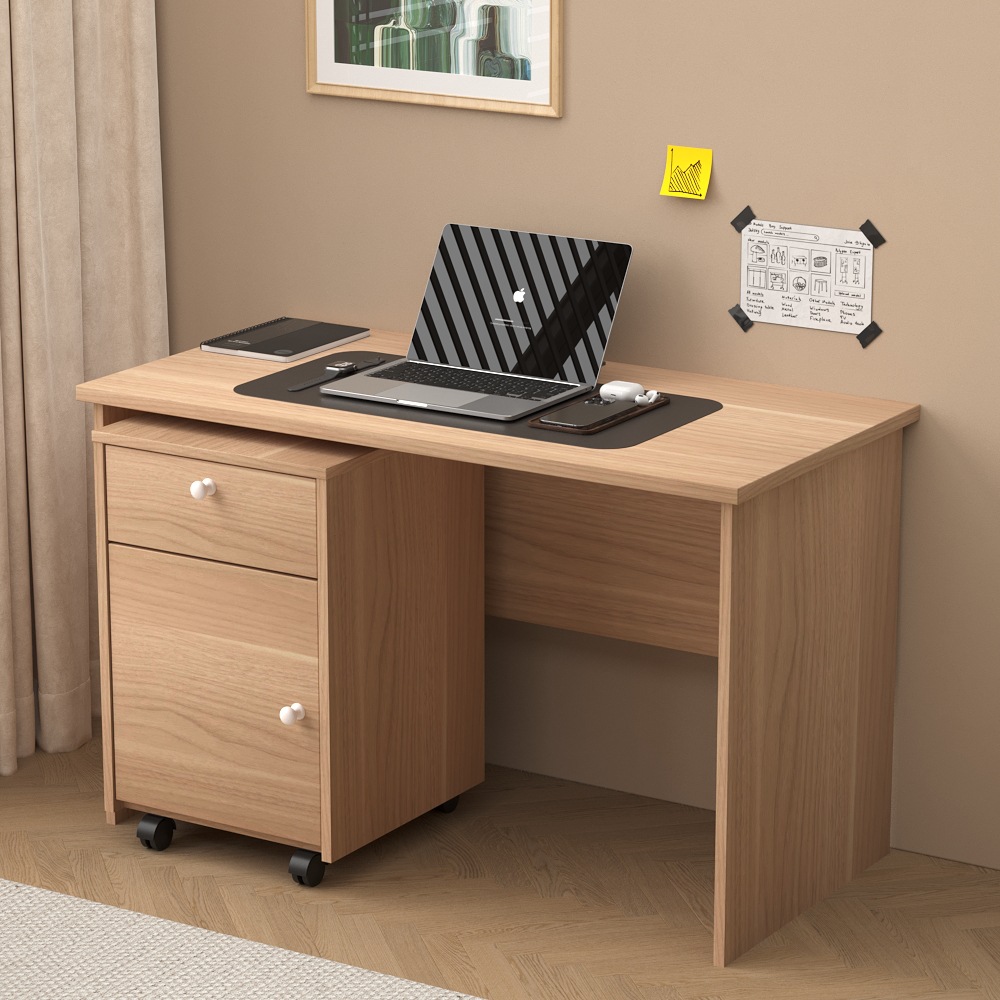 Escritorio de escritorio de computadora transfronteriza dormitorio doméstico de estudiantes esquina simple con cajón móvil escritorio de oficina