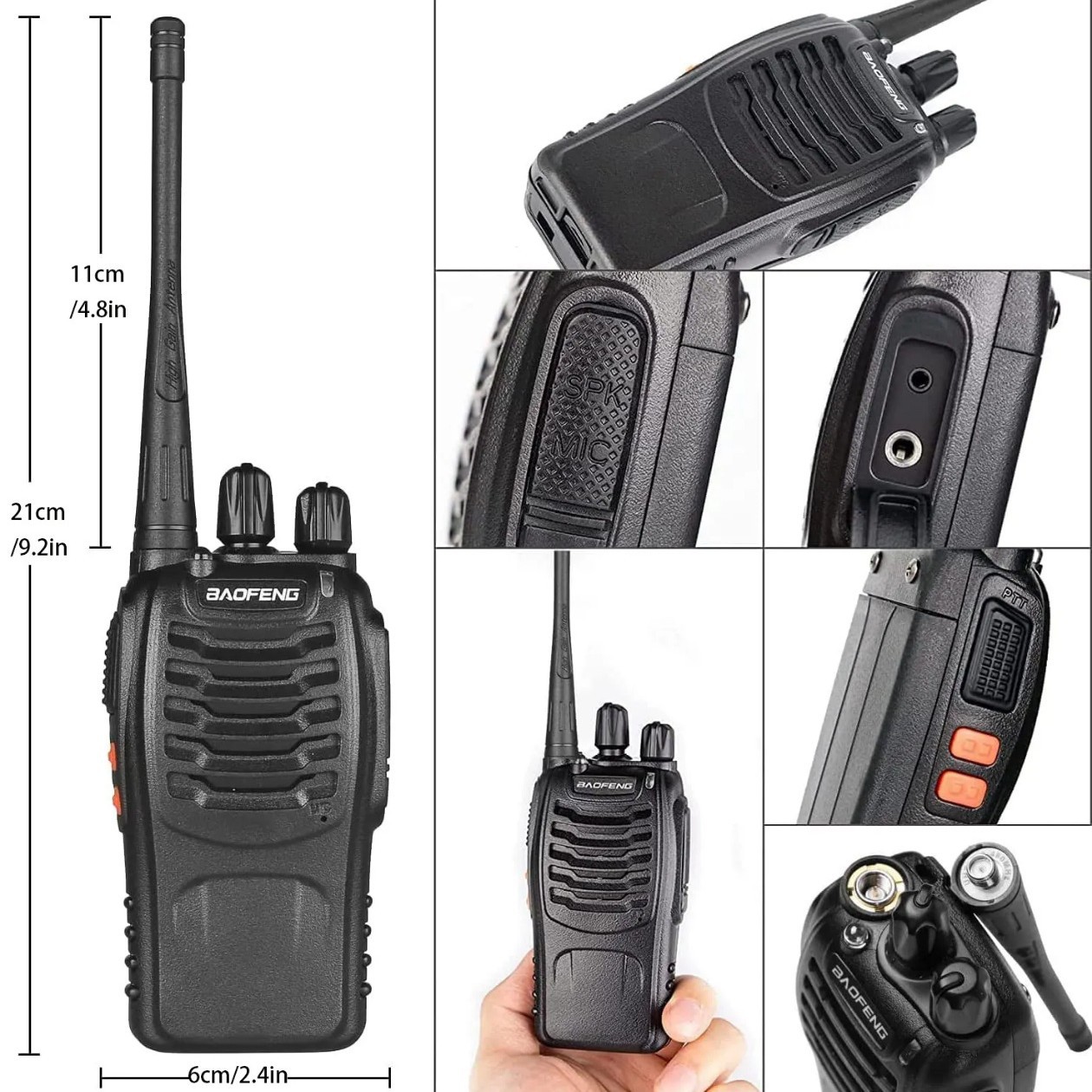 Walkie-Talkie Civil para Exteriores BF-888S, Baofeng Inalámbrico de Mano, Versión en Inglés para Comercio Exterior, Venta al Por Mayor del Fabricante