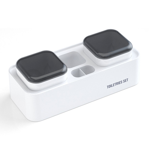 Light luxury toothbrushing cup holder, wash cup set, no hole punching, simple mouthwash cup storage rack, bathroom couple toothbrush holder