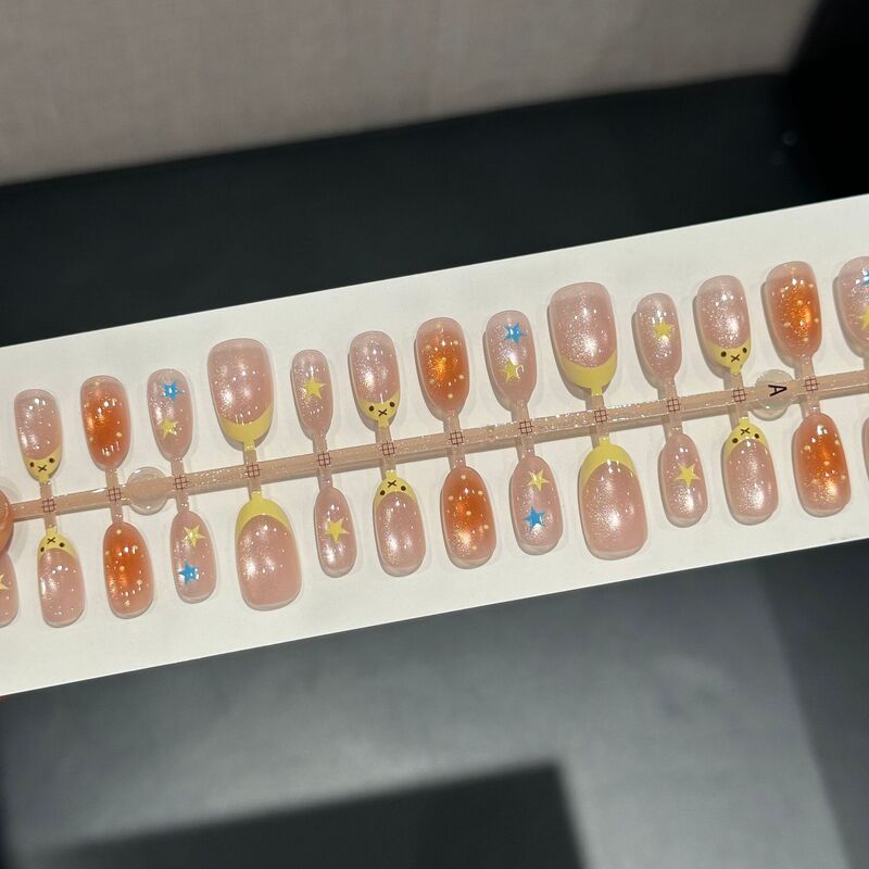 New 3D Cute Star Short Nails, 30 Pieces, Detachable, Unique Design, High-End Wearable Nails New 3D Cute Star Short Nails, 30 Pieces, Detachable, Unique Design, High-End Wearable Nails