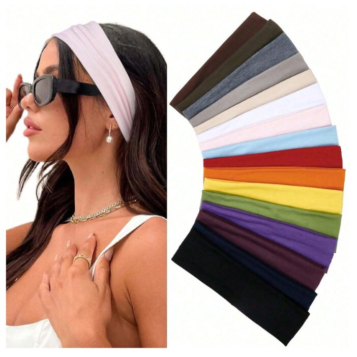 Amazon European and American Explosions Solid Color Hair Band High Elastic Sports Headband Sweat-absorbent Headband Yoga Hair Band Headwear Hair Band Amazon European and American Explosions Solid Color Hair Band High Elastic Sports Headband Sweat-absorbent Headband Yoga Hair Band Headwear Hair Band
