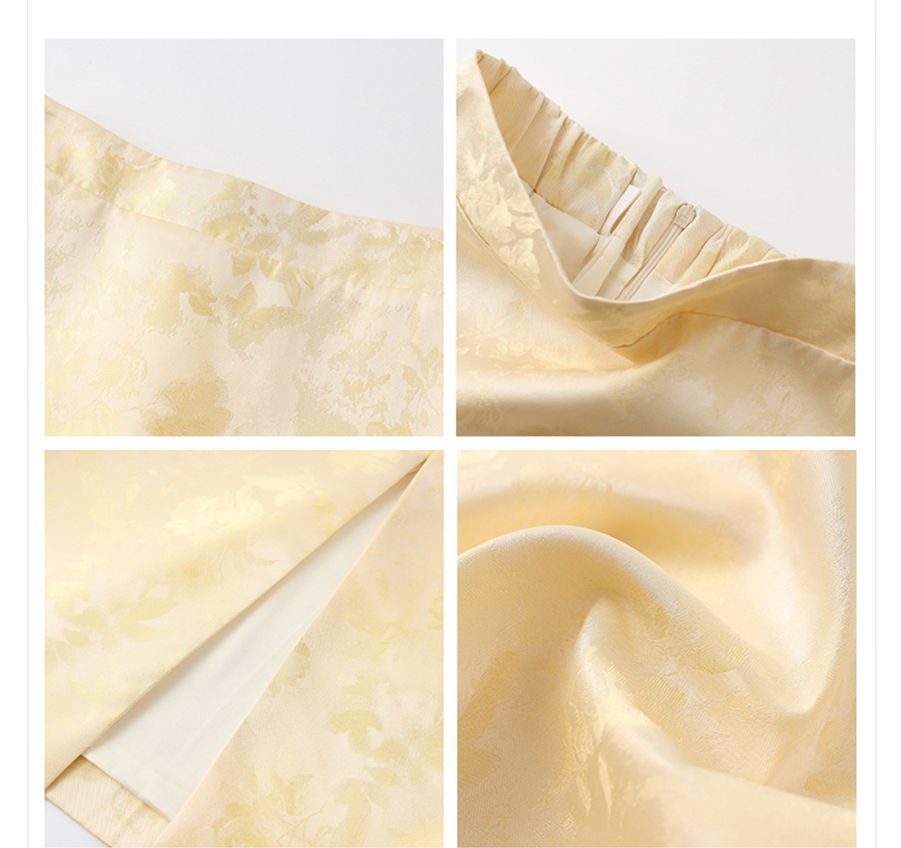 Bộ áo váy satin thêu jacquard cổ tròn phong cách Trung Hoa N6026 — áo, váy chi tiết 25