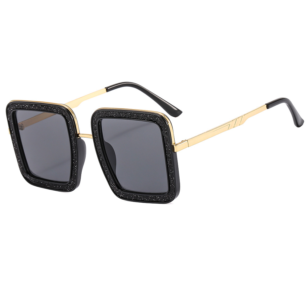 2023新款方框太阳镜欧美跨境潮流金属墨镜男女士时尚街拍眼镜M341