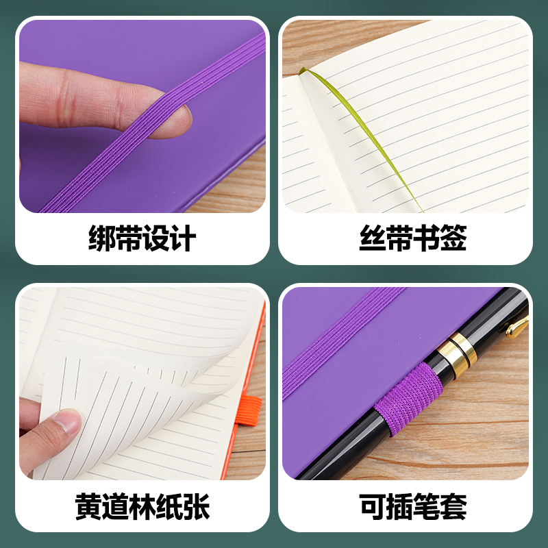 Cuaderno de correas de comercio exterior europeo y americano Cuaderno grueso a5 personalizado Cuaderno de oficina al por mayor Libro de manos de negocios Libro creativo