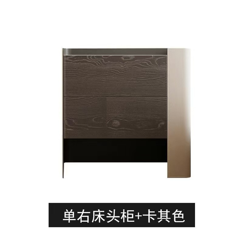 싱글 오른쪽 침대 옆 테이블丨카키