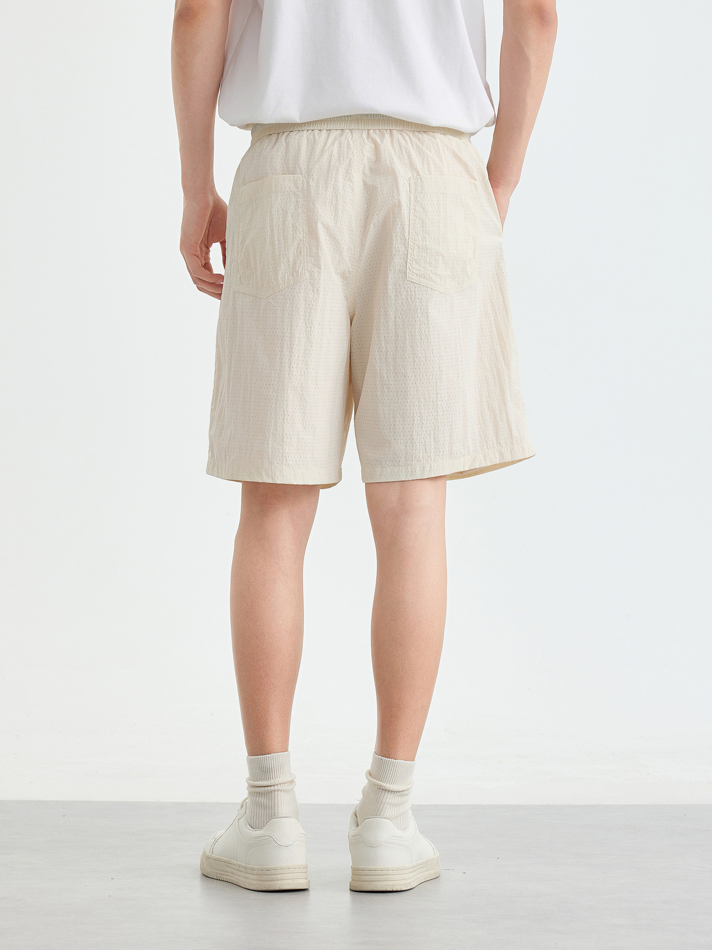 Quần short thể thao nam vải lưới thoáng khí, khô nhanh, dáng 5 phân — Xanh navy