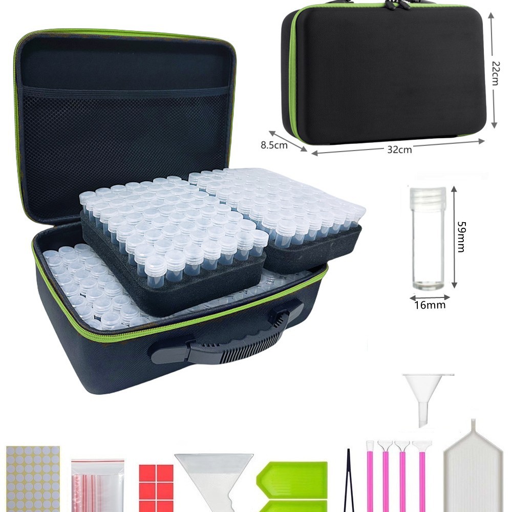 Conjunto de herramientas de pintura de diamante bolsa de almacenamiento Caja de Herramientas 30/60 botella de rejilla multifuncional portátil pintura herramienta traje
