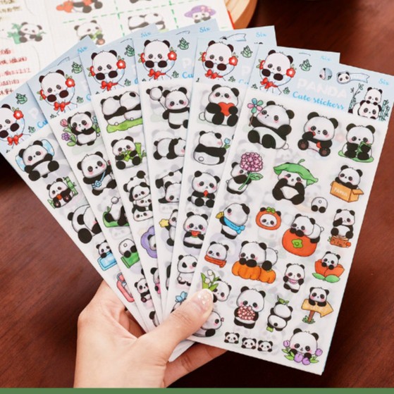 Caricatura adorable Panda Post-it - Notes Estudiantes Temporada escolar DIY Papelería Pequeños regalos de alto valor facial Paquete de regalo para niños