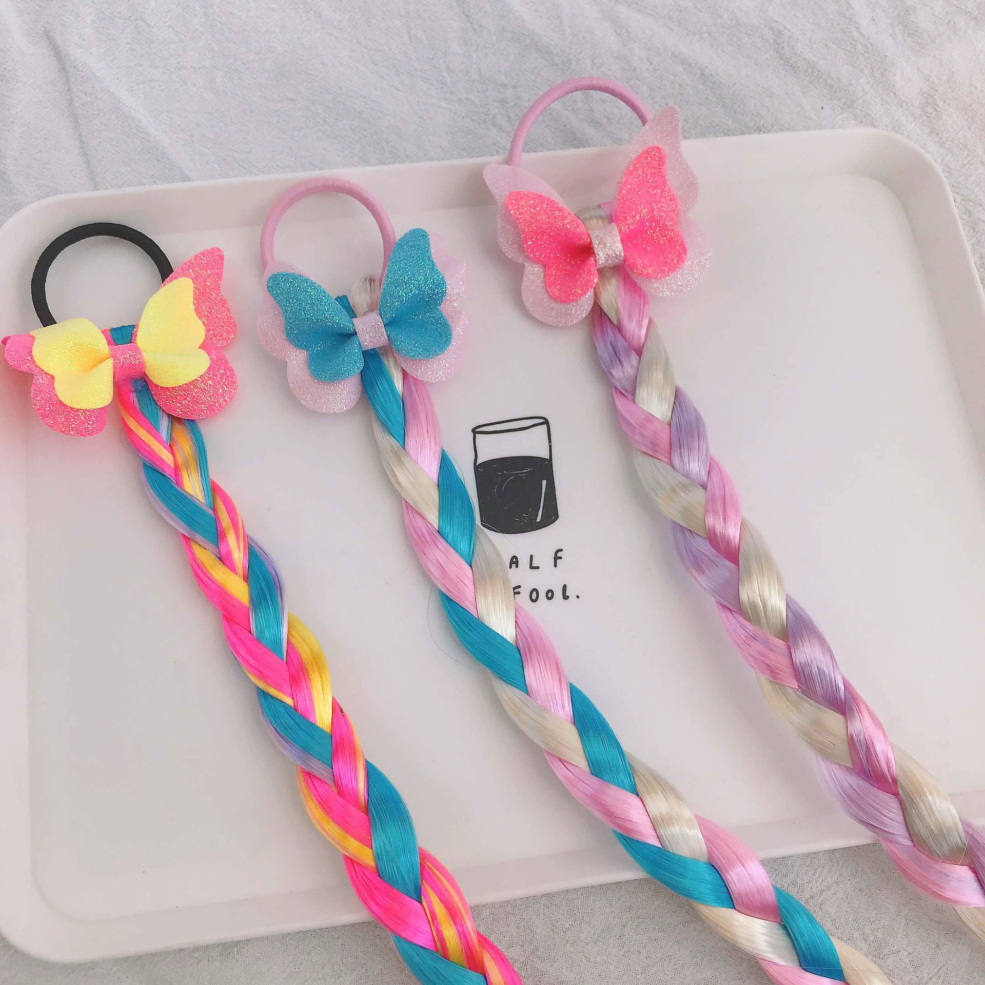 (Граница торговли), детская wig, милый наращивание волос с хвостиком, переодевание