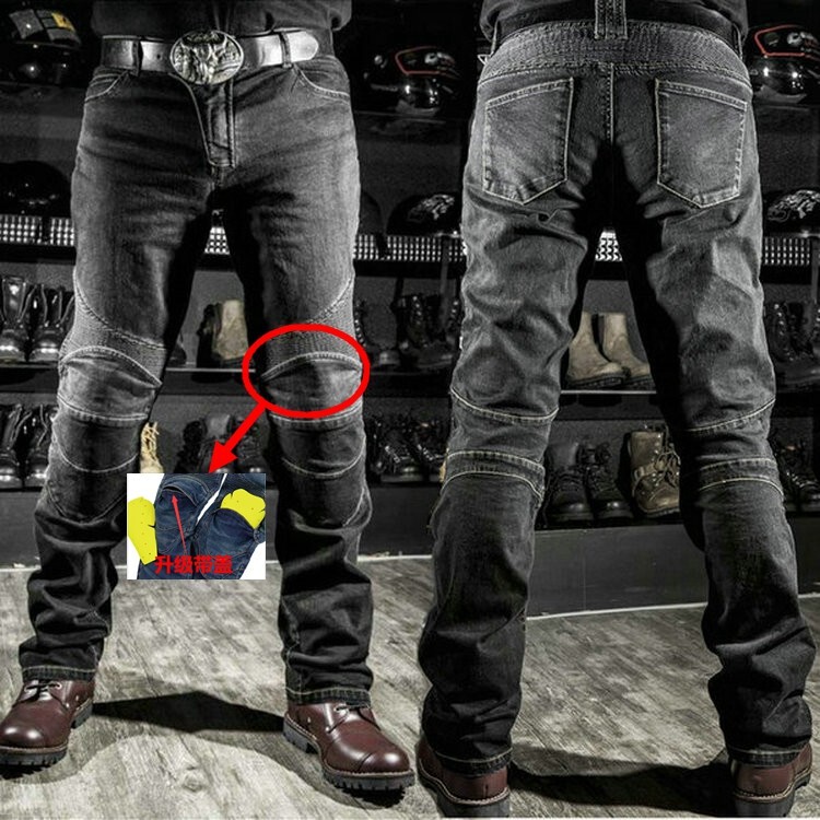 Factory direct wholesale motorcycle riding straight jeans racing anti-fall motorcycle brigade Four Seasons motorcycle pants with Protectors