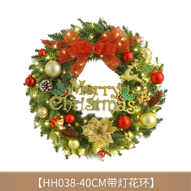 Decoración de Navidad transfronteriza guirnalda de Navidad colgando decoración escena diseño puerta colgante de pared creativo guirnalda