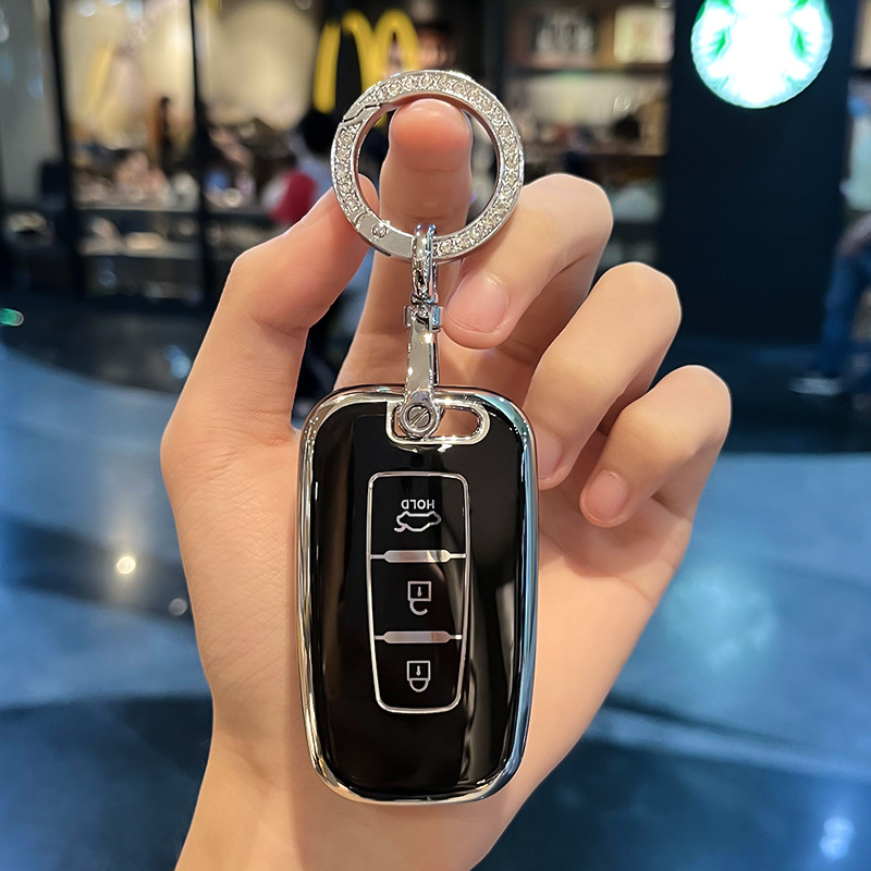 현대 D-스마트 3 키 [블랙 싱글 쉘] + 다이아몬드 링