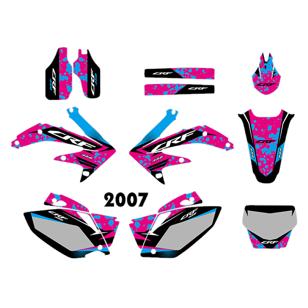 Pegatinas de motocicletas para CRF450 CRF450R 2005 - 2008 SUV conjunto completo de pegatinas de carrocería