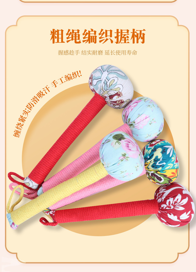 Mugwort Massage Hammer Ai Cao Chui 31cm Cotton Linen Wellness Stick for Neck Shoulder Body Tapping key features