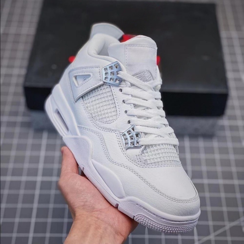 莆田工場 aj4 ピュアオリジナルバスケットボールシューズダークグリーンジョー 4 パープルデニム滑り止め耐摩耗性男性と女性のカジュアルランニングシューズ|undefined