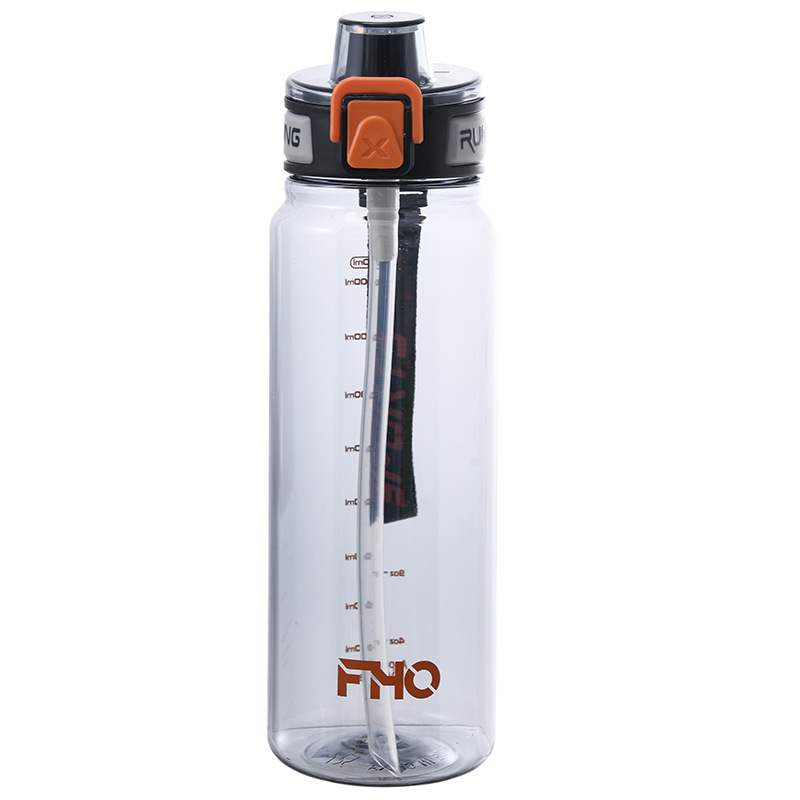 运动水杯男女学生大容量便携防摔塑料健身水壶耐高温高颜值吸管杯