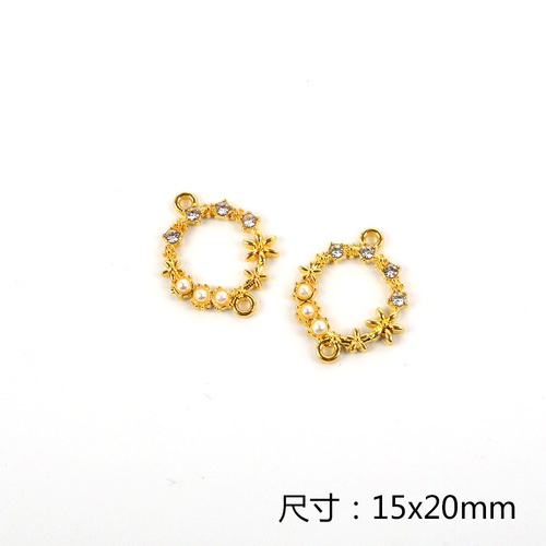 Encapsulated Alloy Metal Accessories Handmade DIY Crystal Resin Animal Little Fish Ocean Flowers Decorative Finished Product A