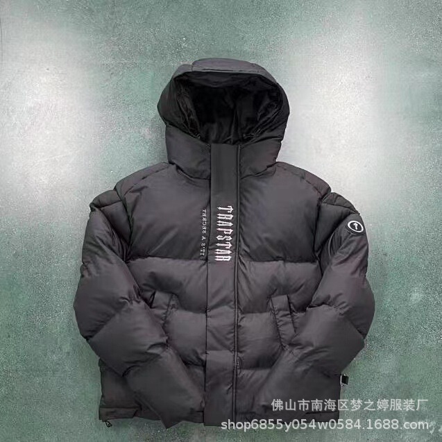 Trapstar Hooded Winter New Men's Cotton-padded Jacket American High Street Jacket Short Thickened Warm Windproof