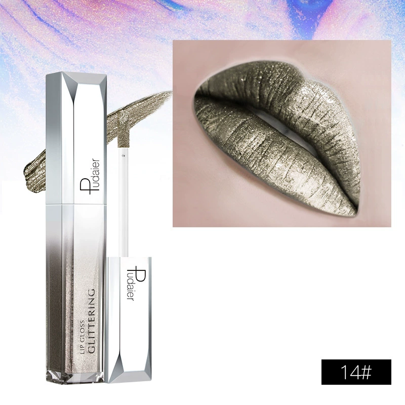 Lip Gloss (Pudaier) Shimmer Pearl Nourishing, 18 Colors, Lip-Volume Enhancing, European Style