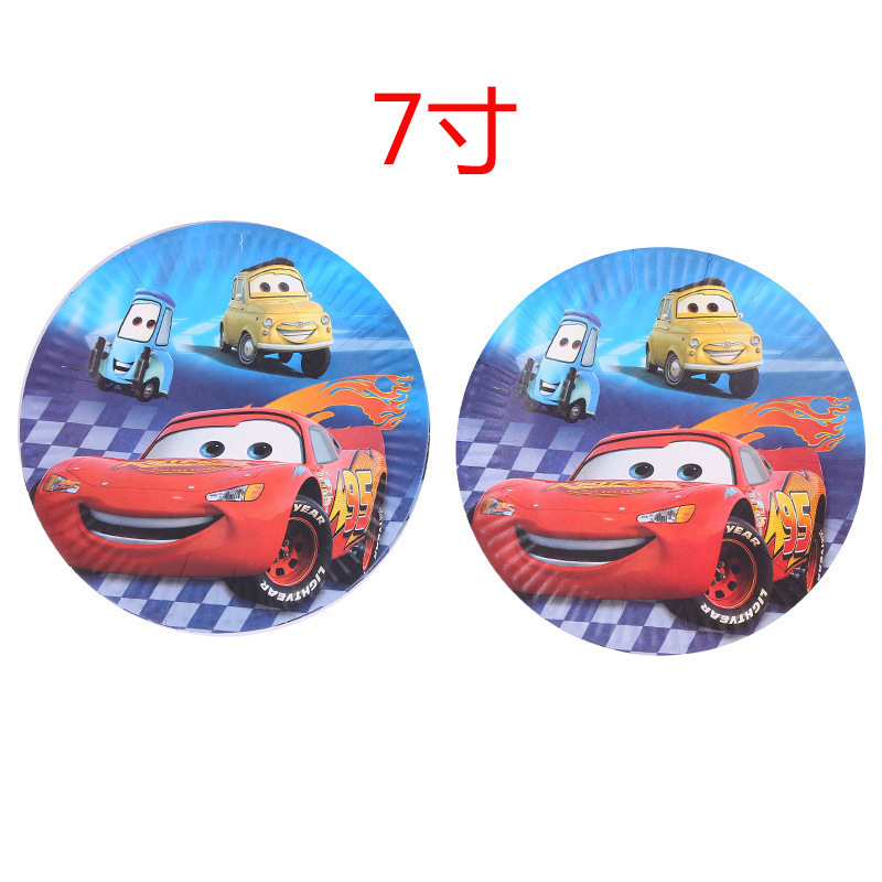 Traje de fiesta de cumpleaños taza de papel mantel banderín partido vajilla traje decoraciones del partido