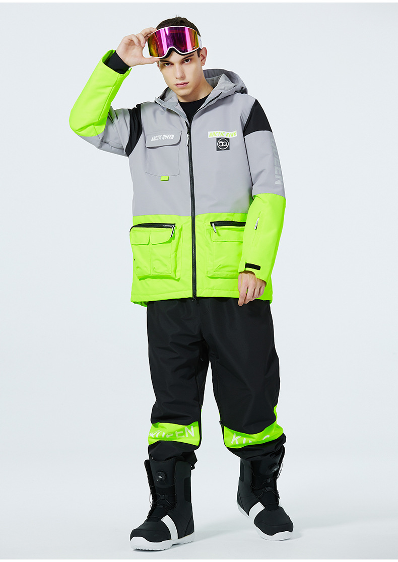 Men's Clothing Ski suit set for men and women couples warm and thick ski suit set single board double board ski suit_viptrois.com