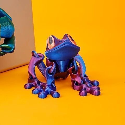 2025年流行的黑科技3d打印磁吸青蛙冰箱贴关节可动摆件夜光龙玩具|undefined