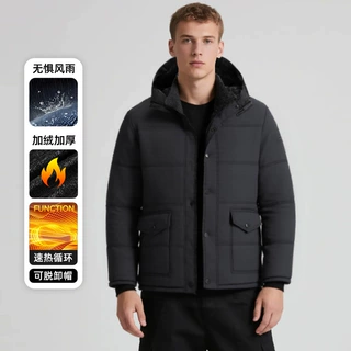 2025年冬季新款男士棉衣外穿户外运动宽松休闲加绒加厚棉服跨境亚