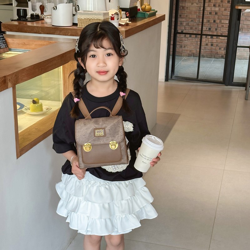 Cute oso bebé mochila jardín de infantes bolsos de mano ligeros para niños y niñas bolsos de moda coreana bolsos de niños