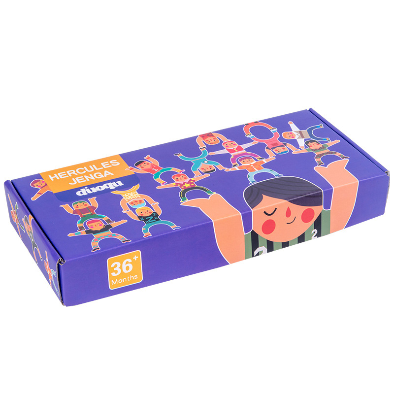 Montessori Educación temprana de madera para niños Interacción entre padres e hijos Cognición de color Hércules Jenga Balance Bloques de construcción Juguetes educativos