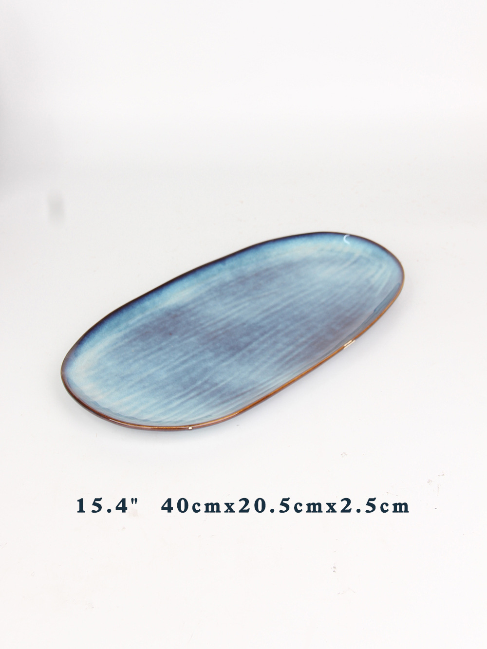 Cerámica creativa placa rectangular superficie gruesa esmerilado placa cuadrada sushi Placa de pescado placa resistente a los arañazos swing bandeja de la placa