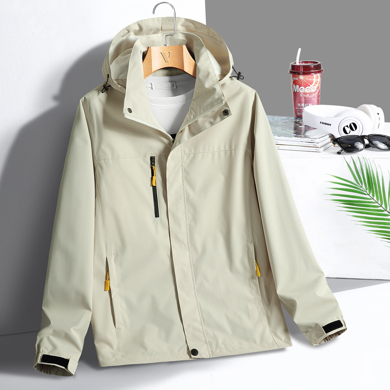 Chaqueta al aire libre otoño chaqueta de los hombres primavera nueva pareja con capucha impermeable comercio exterior transfronterizo
