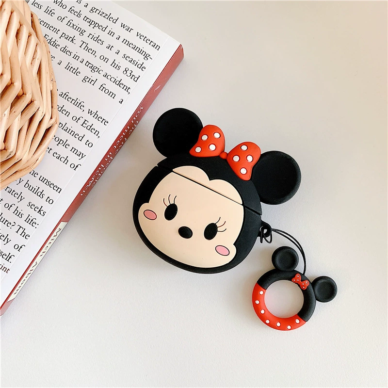 Защитный силиконовый чехол (Apple AirPods 1/2/Pro/3), милый 3D мультяшный брелок-накладка