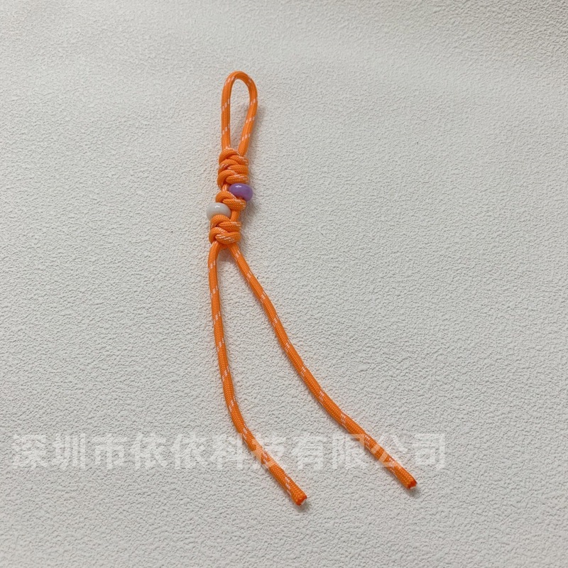 miu系彩色包包编绳挂件时尚车钥匙扣挂饰金刚结手工彩珠编织挂绳|undefined