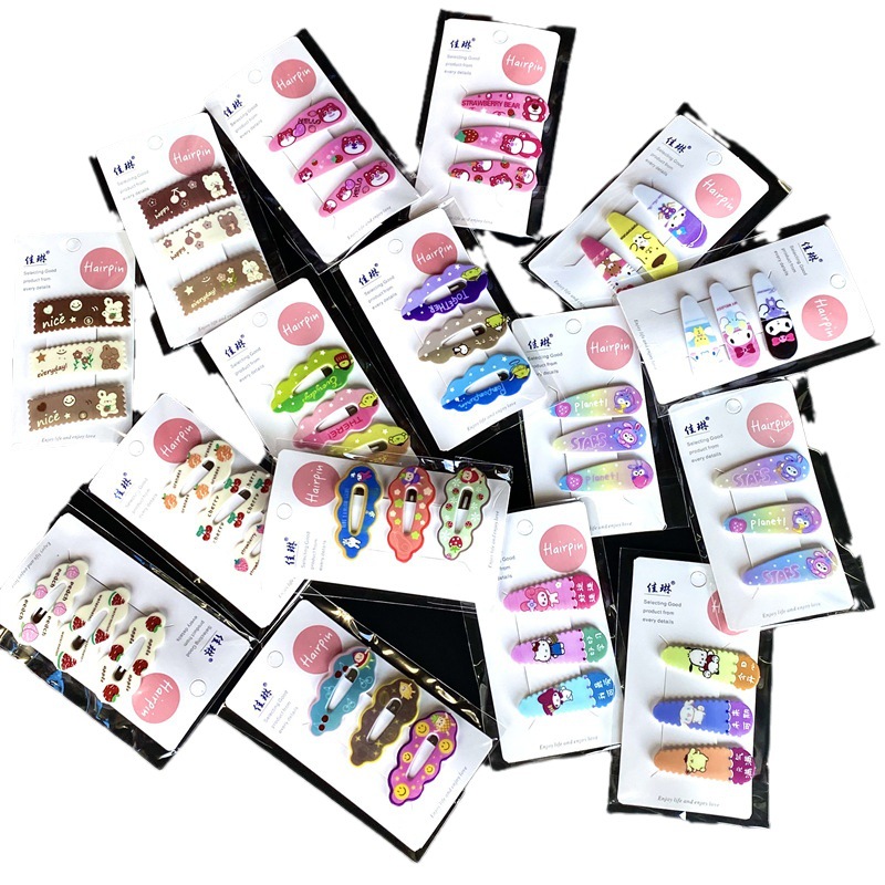 Horquilla rota de la niña clip BB flequillos DE LOS NIÑOS accesorios para el cabello dibujos animados de bebé de la niña lindo 2023 Nuevo tocado de horquilla