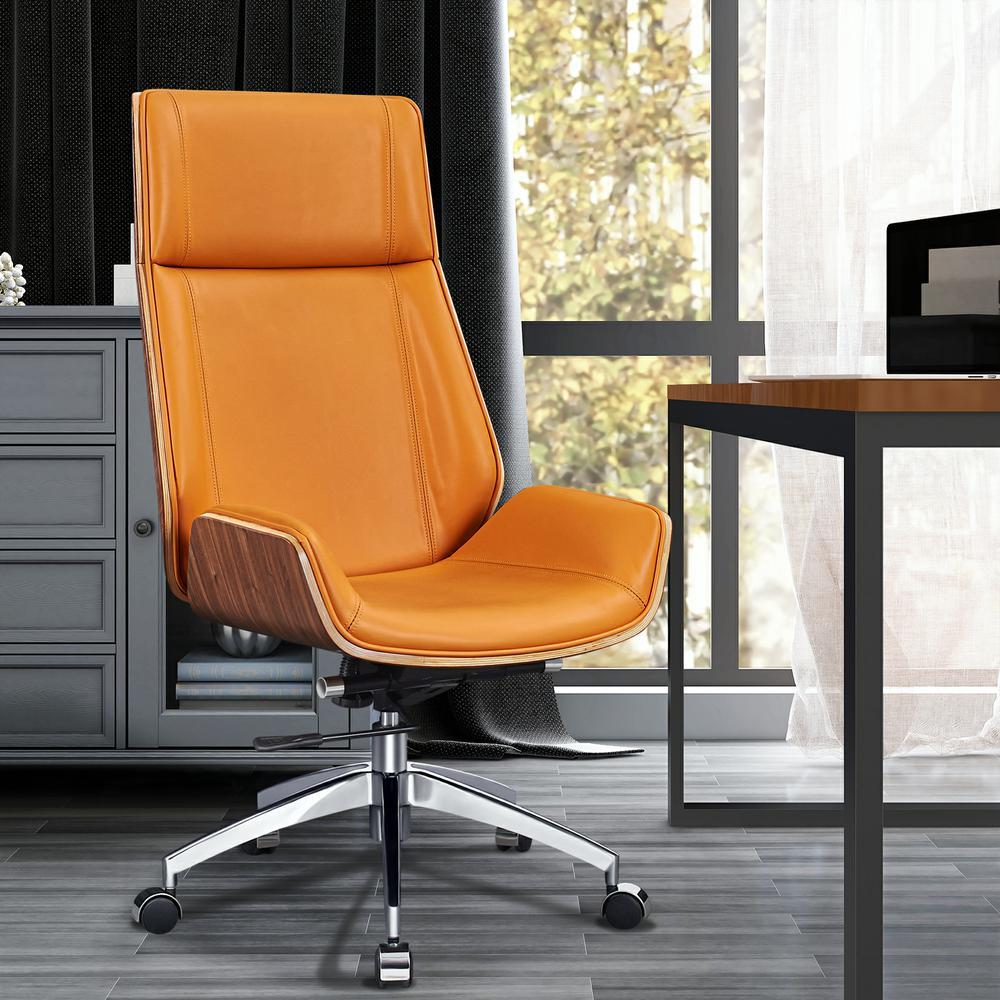 HJ310C 新品办公椅欢乐颂旋转办公椅真皮办公椅海外仓一件代发