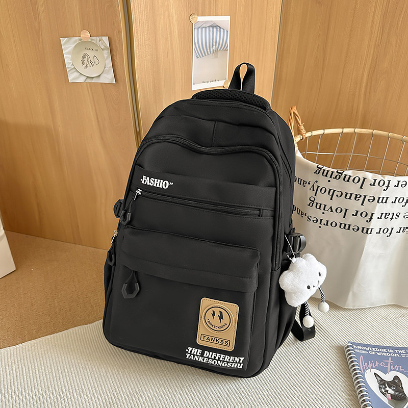 Mochila escolar para hombres, nuevos estudiantes de secundaria, estudiantes de secundaria, reducción de carga de gran capacidad, mochila ligera, mochila simple y de alta calidad para hombres