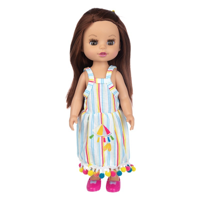 Venta caliente transfronteriza simulación muñeca 14 pulgadas American Girl renacer vinilo muñeca niños muñeca