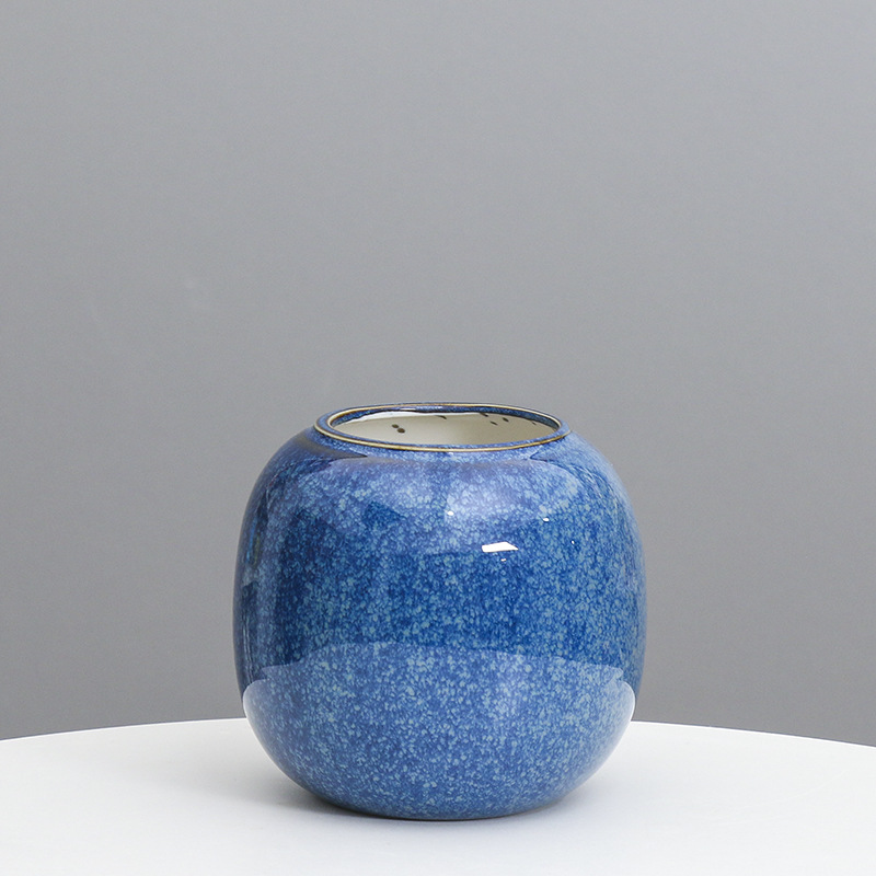 Florero de cerámica decoración creativa decoración del hogar sala de estar ins simple mesa de comedor flor seca Modelo Habitación decoración suave arreglo de flores