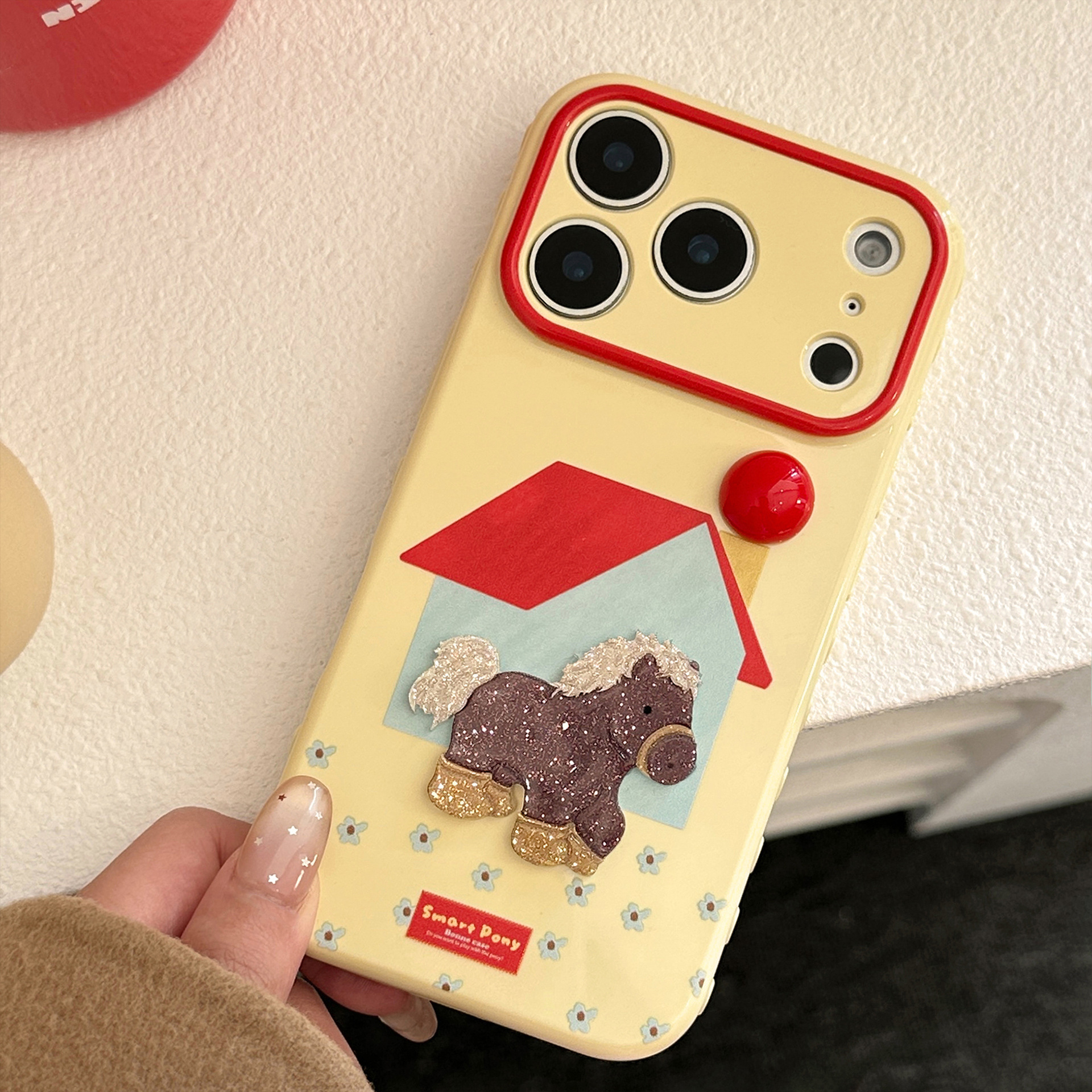 Protective Phone Case For Iphone 17 16 15 14 13 12 11 Series Red Pony_voghion.com